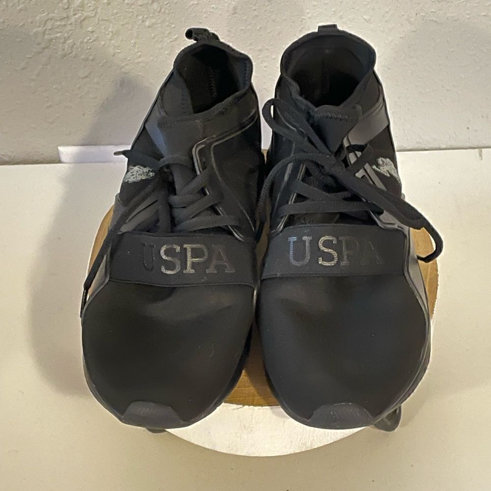 US Polo Assn Mens Black Sneakers Size 10M - Picture 2 of 7